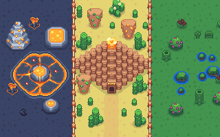 Island exploration in 我的农民 — discover Petal Paradise, Volcanic Terrain and Swamp Lands